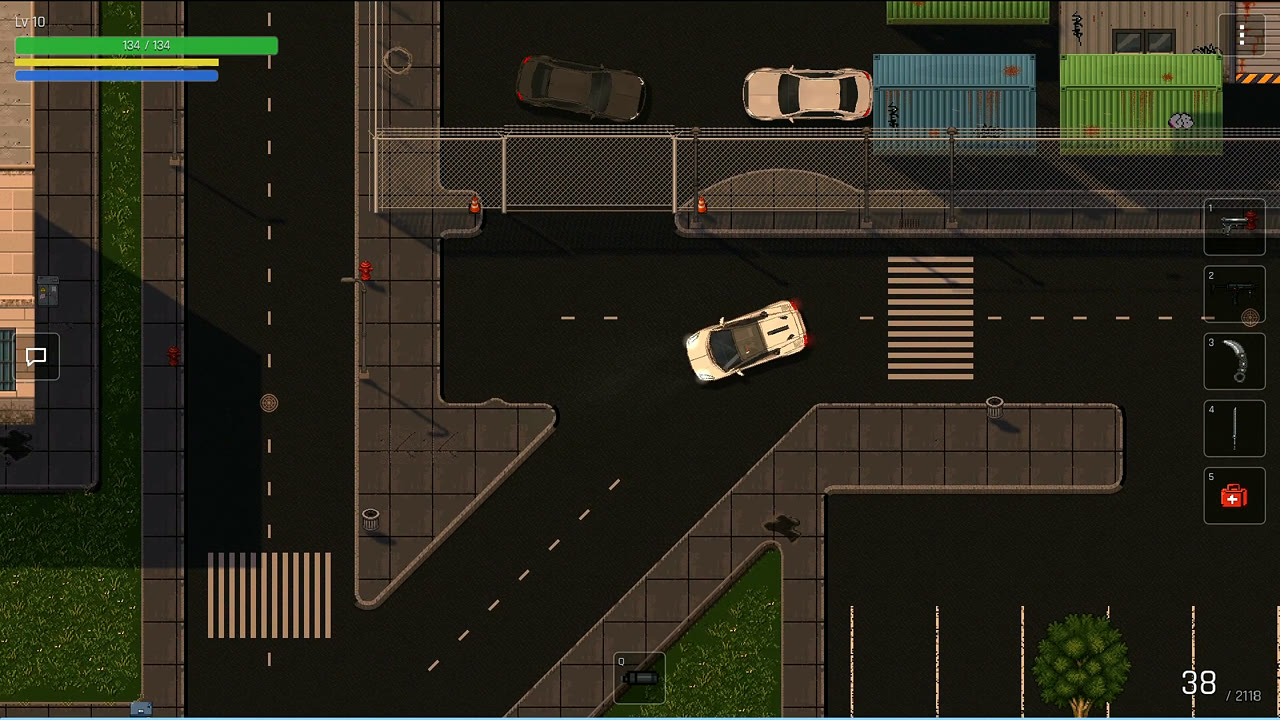 A car drifting through a junction